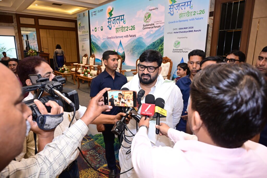 Press interaction at the Sujalam Jharkhand event